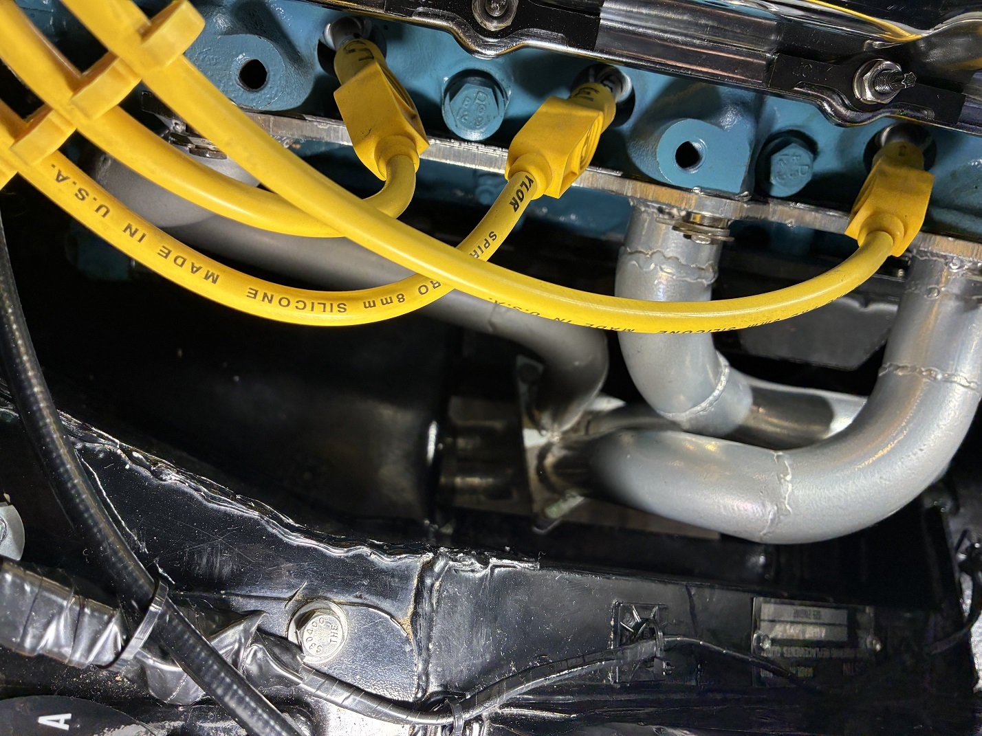 Passenger side header close-up.